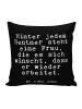 Mr. & Mrs. Panda Kissen Hinter jedem Rentner steht... mit Spruch in Schwarz