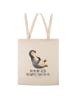 Mr. & Mrs. Panda Shopping Tasche Pinguin Lachen mit Spruch in Creme