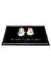 Mr. & Mrs. Panda Schmutzmatte Pinguin Heirat mit Spruch in Schwarz