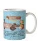 Mr. & Mrs. Panda Kindertasse Igel Maronen mit Spruch in Eisblau