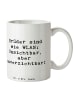 Mr. & Mrs. Panda Kaffeetasse Spruch Bruder WLAN mit Spruch in Weiß