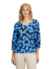 BETTY & CO Schlupfbluse mit Print in Dunkelblau/Blau