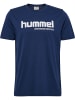 Hummel T-Shirt Hmlpulse Lebensstil Herren in DRESS BLUES/WHITE