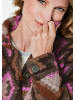 GOLDNER Hemdjacke in braun / pink / gemustert