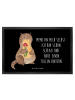 Mr. & Mrs. Panda Schmutzmatte Otter Blumenstrauß mit Spruch in Schwarz