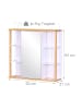 relaxdays Spiegelschrank in Weiß - (B)62 x (H)64 x (T)21 cm