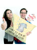 Mr. & Mrs. Panda Sofakissen Elefant Seifenblasen mit Spruch in Gelb Pastell