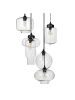 Beliani Pendelleuchten BEMBOKA in Transparent/Schwarz - (W) 40 x (H) 155 x (L) 26 cm