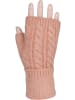 styleBREAKER Fingerlose Strick Handschuhe in Altrose