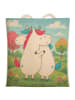 Mr. & Mrs. Panda Beutel Tasche Einhörner Umarmen Design ohne Spruch in Weiß