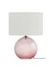 home24 Tischleuchte LUMENZA in Pink / Weiß
