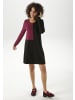 Aniston CASUAL Jerseykleid in schwarz-bordeaux