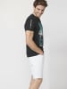 KOROSHI Kurzarm T-Shirt in schwarz