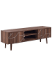 Beliani TV-Möbel FRANKLIN in Braun - (W) 150 x (H) 51 x (L) 39 cm