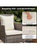 COSTWAY Polyrattan Gartenmöbel 3 tlg. Set in Beige