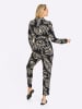 Heine Jumpsuit in schwarz-sand-bedruckt