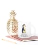 Mr. & Mrs. Panda Tasse Pinguin Blumen mit Spruch in Transparent