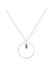 Giorgio Martello Milano Kette Anhänger Mit Zirkonia Und Kristallstein in Blau