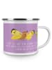 Mr. & Mrs. Panda Camping Emaille Tasse Scheidung Neuanfang mit S... in Lavendeltraum