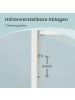 VASAGLE Küchenwagen Barnet in mattweiß-eichenbeige - (B)98.7 x (H)90 x (T)45 cm