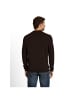 Tom Tailor Pullover in dark chocolate brown melange