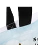 Mr. & Mrs. Panda Damen Schultertasche Kuh  Pommes Design mit Spruch in Weiß