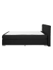 Beliani 4-tlg Doppelbett ADMIRAL in Schwarz/Silber