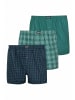 SNOCKS American Woven Boxershorts aus Bio-Baumwolle Mix (Grüne Muster) 3 Stück