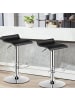 COSTWAY 2er Set Barhocker in Schwarz