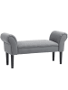 HOMCOM Sitzbank-L102 x B36x H51 cm-Dunkelgrau