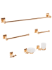 Beliani 8-tlg Badaccessoires Set TALARA in Gold
