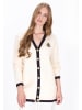 DreiMaster Maritim Cardigan in offwhite navy wine red