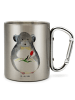 Mr. & Mrs. Panda Outdoor Tasse Chinchilla Blume ohne Spruch in Silber