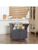 HOMCOM Klapptisch in Hellgrau & Dunkelbraun 70L x 83B x 75H cm