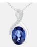 Diamant L'éternel Halskette mit Anhänger aus 375 Weißgold mit Diamant mit Tansanit