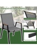 COSTWAY 2er Set Gartenstühle stapelbar in Grau