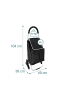 relaxdays Einkaufstrolley in Schwarz - 45 l