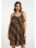faina Damen Kleid Mit Leoprint in Beige Leo