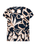 Betty Barclay Printshirt mit Wasserfallausschnitt in Dark Blue/Brown