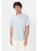 Camel Active Kurzarmhemd aus Leinenmix in Himmelblau