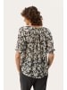 PART TWO Kurzarm-Bluse PopsyPW Relaxed fit in Black Stitch Leaf print