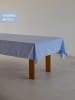 Erlich Textil  onomao x erlich textil Tischdecke aus Bio-Baumwolle-Leinen Mix in zartblau