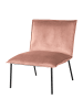 home24 home24 Sessel mit Samt-Bezug & lackierten Stahlfüßen in Mauve in Mauve