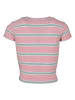 Urban Classics Urban Classics Cropped T-Shirts in girlypink/oceanblue