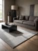 KADIMA DESIGN BORMIDA Teppich Hochflor Silber 160x230 Uni Polypropylen Wohnzimmer in Silber