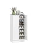HOMCOM Schuhschrank-55L x 35B x 108H cm-Weiß