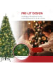 HOMCOM Weihnachtsbaum-142L x 142B x 210H cm-Grün