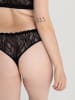 Erlich Textil  Exquisit Lace Brazil Slip in schwarz