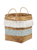 Beliani Korb MESUJI in /Weiß/Blau - (W) 40 x (H) 42 x (L) 40 cm