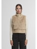 Urban Classics Urban Classics Ladies Cropped Faux Fur Vest in wetsand